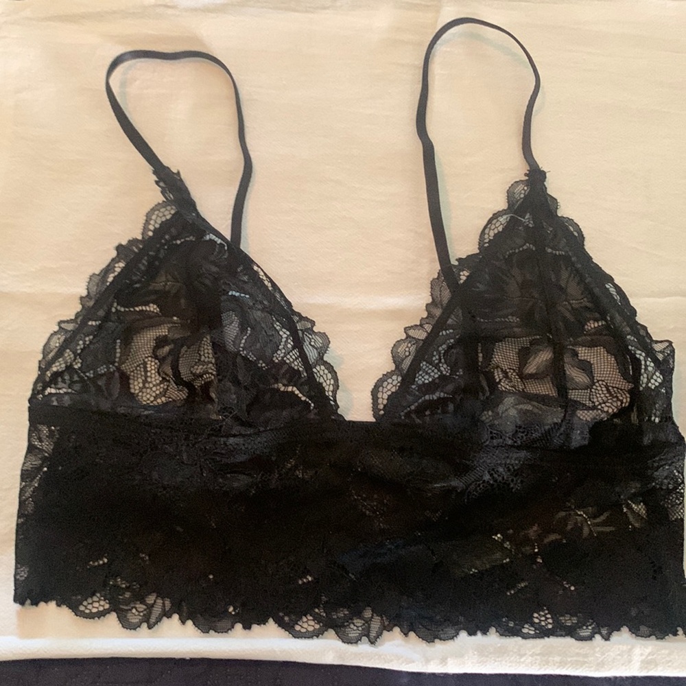 Free People Everyday Lace Long Line Bralettes set of 2 NWT